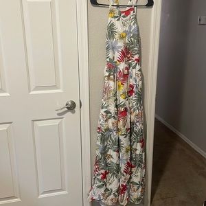 Hawaii flower print maxi dress